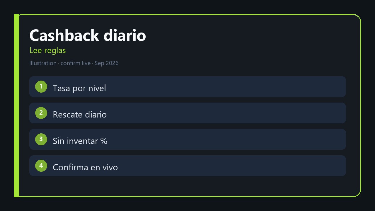 Reglas de cashback diario en Rewards Center